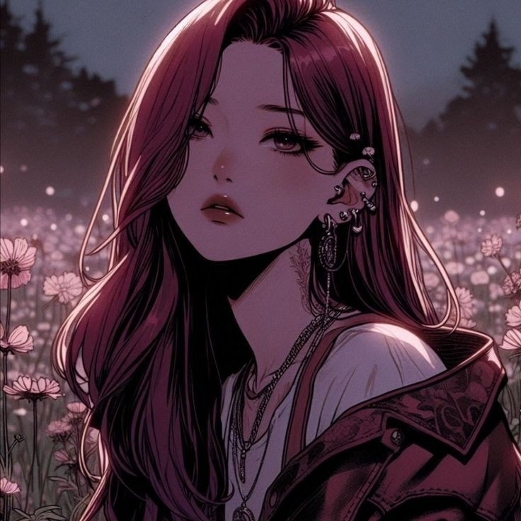 Cartoon Girl Black Dp