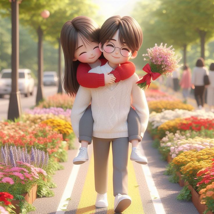 Cute Cartoon Couple Dp