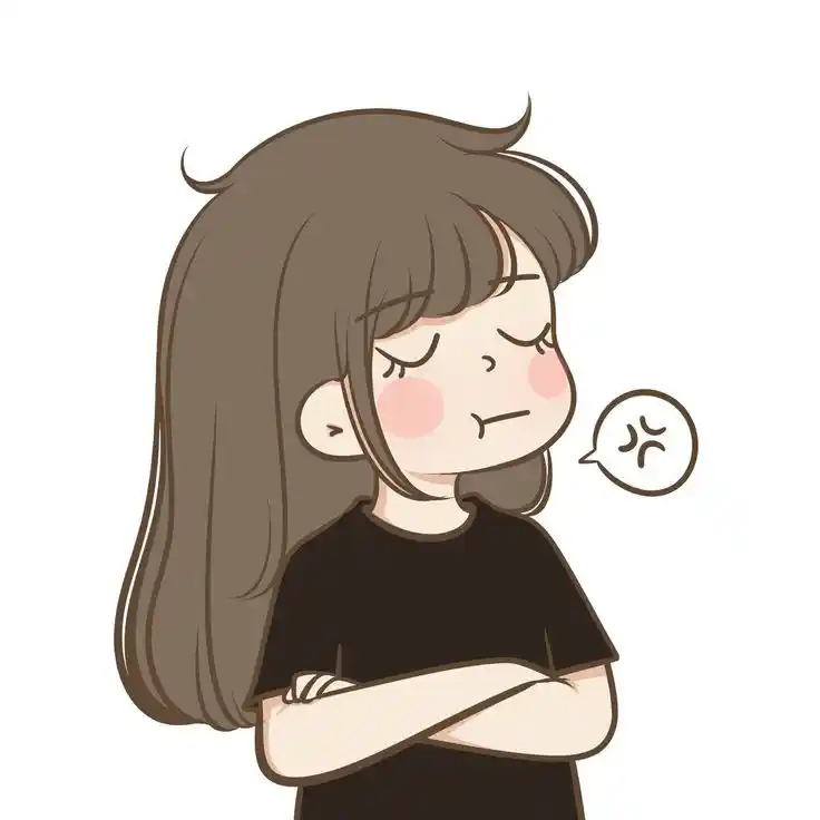 Moody Cartoon Girl Dp