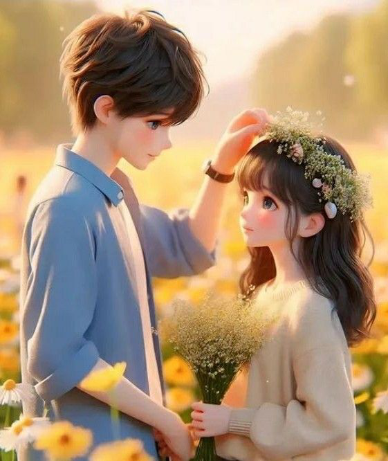 Stylish Cartoon Couple Picture