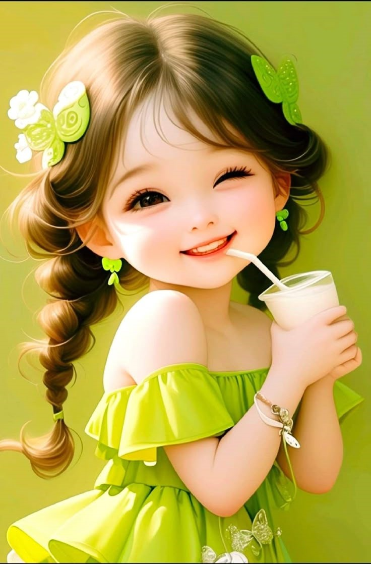 Stylish Cartoon Girl