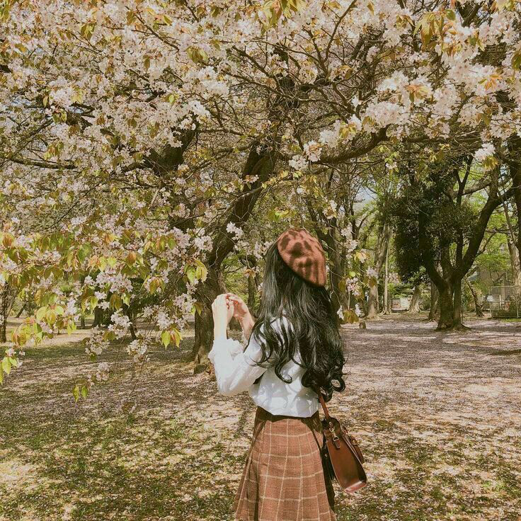 Stylish hidden face cute girl