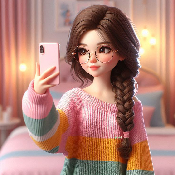 mirror selfie cartoon