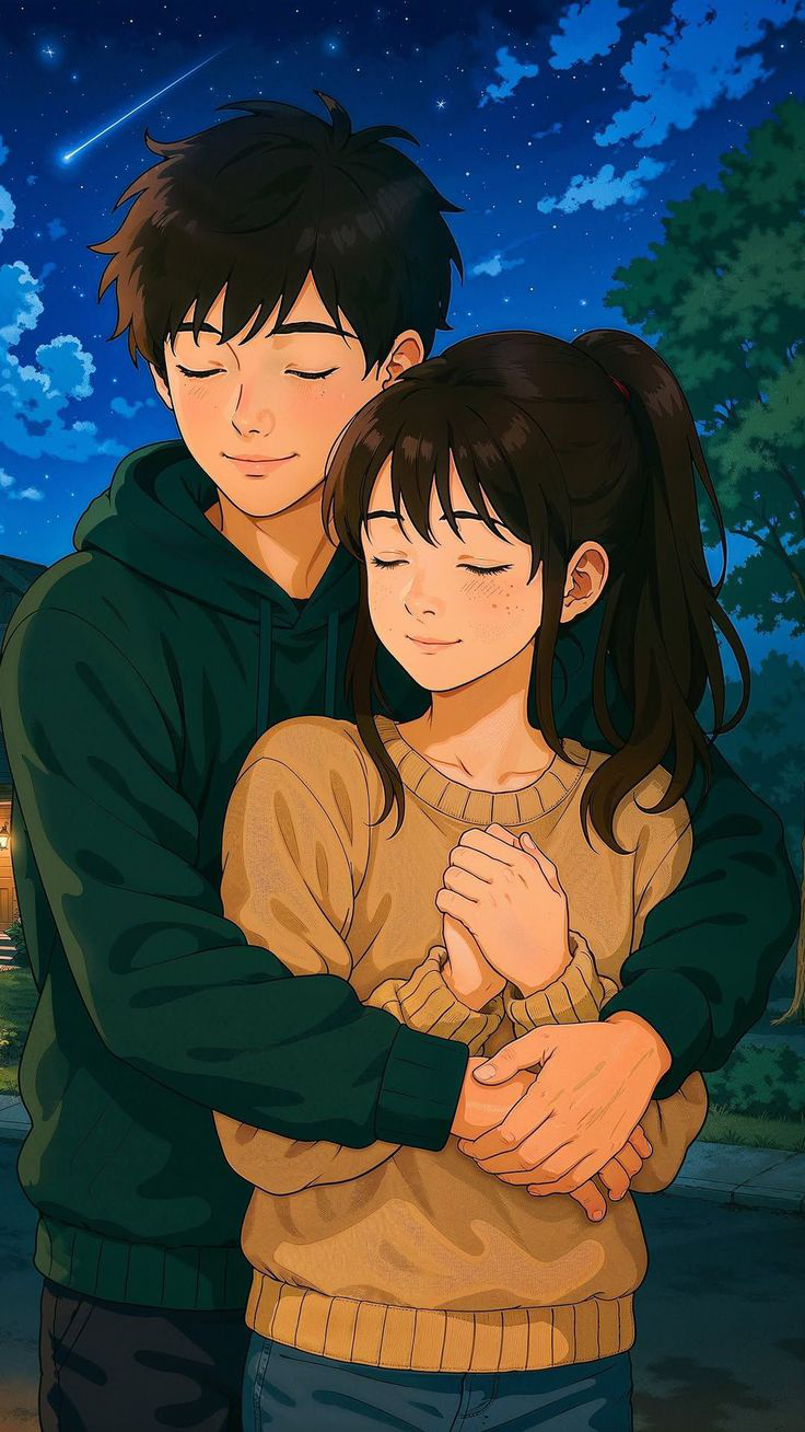 mirror selfie cartoon couple